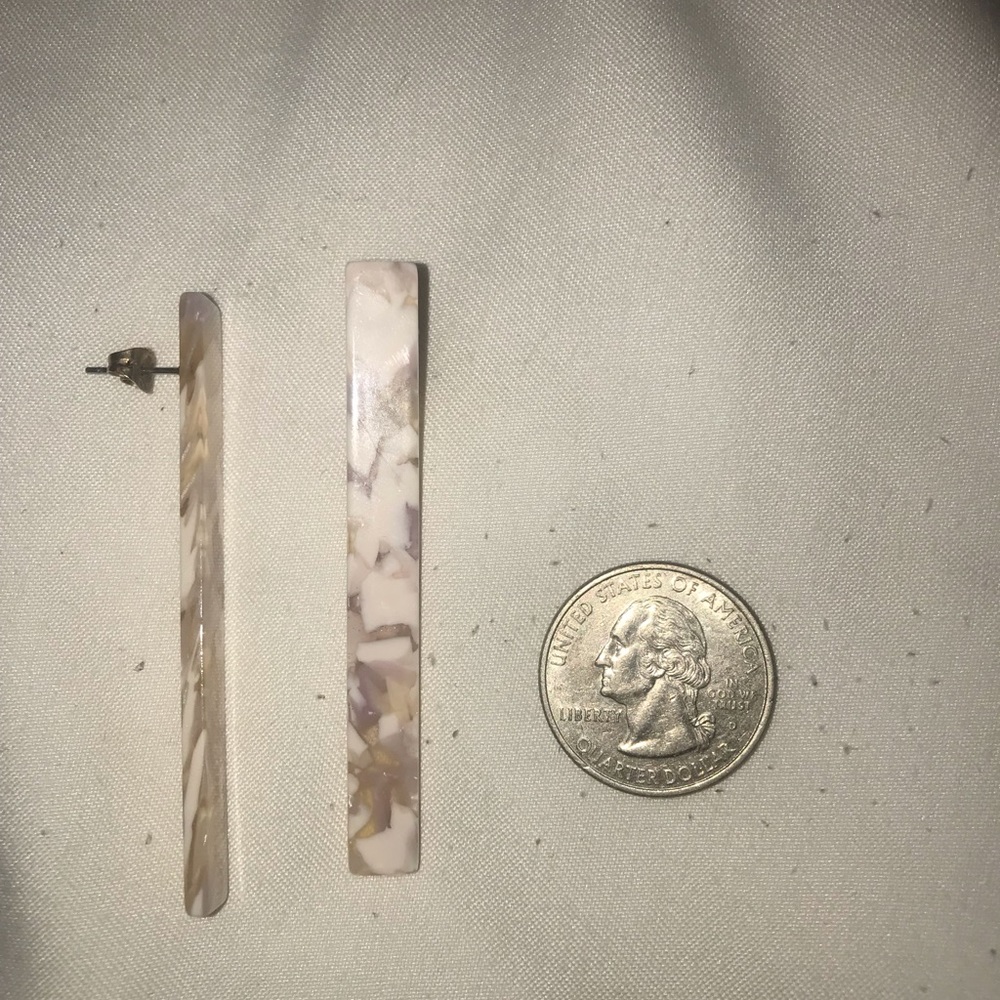 Betsy Pittard Light Pink Acrylic Bar Earrings